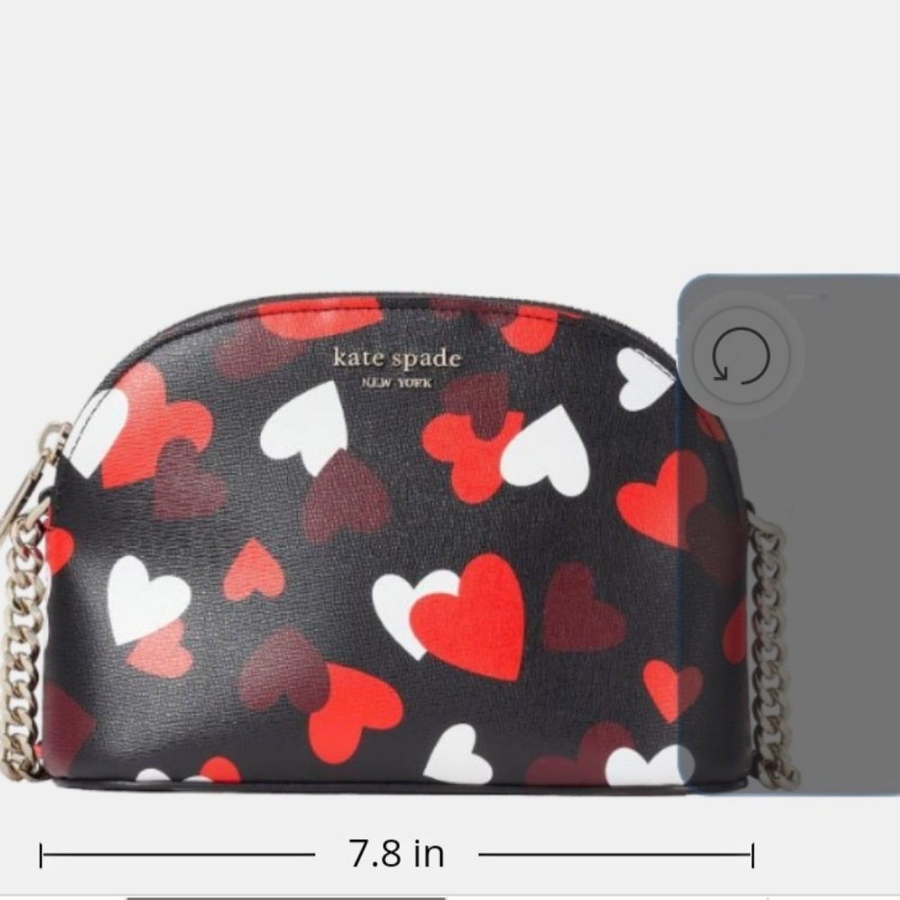 Kate Spade spencer celebration hearts small dome crossbody - Picture 2 of 8